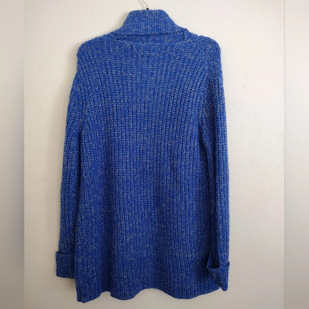 Michael Stars Bright Royal Blue Cream Open Cardigan Sweater With Pockets